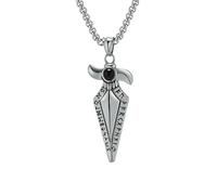 LIYINGFUING Gioielli di personalità degli uomini del pendente della punta di diamante dell'acciaio inossidabile, Metallo