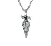 LIYINGFUING Gioielli di personalità degli uomini del pendente della punta di diamante dell'acciaio inossidabile, Metallo