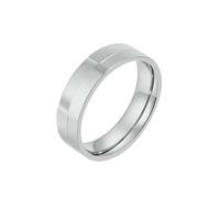 LIYINGFUING Monili di personalità dell'anello di geometria di dislocazione opaca titanio, 11#, Metallo