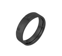 LIYINGFUING Monili di personalità dell'anello di geometria di dislocazione opaca titanio, 8#, Metallo