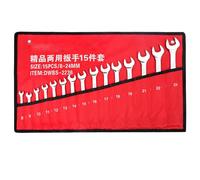 LIYINGFUING Set di chiavi a cricchetto a doppio uso prugna, strumenti hardware per riparazione auto domestica, set da 15 pezzi [8-24]