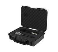 Liyirui Custodia rigida per microfono, custodia per microfono con schiuma pretagliata, compatibile con Shure SM58/PGA48/SM48S e altri microfoni portatili, impermeabile, antiurto, antipolvere, nero,