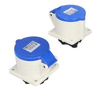 LIYJTK 2pcs 3 pin Pin Socket di potenza Connettore nascosto industriale 220-32A 2p+E IP44 per uso industriale