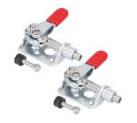 LIYJTK 2pcs Push Pull Toggle Clamp Quick Release Jig for Welding High Efficiency 40kg Load Capacity Galvanized Iron Plastic Handle