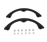 LIYJTK 2pcs Skateboard Deck Guards 3 Hole M Size Plastic Black Skateboard Anti Collision Strips for Skateboarding Longboard Protection Premium Material Edge Guards Impact Proofing Easy In