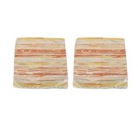 LIYJTK 2PCS Throw Pillow Covers Polyester Soft Breathable Boho Farmhouse Style Decorative Pillow Cases for Living Room Sofa Couch Yellow (50,8x50,8 cm/20x20 pollici)
