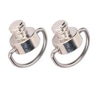 LIYJTK Accessorio di montaggio per piastra a sgancio rapido con vite per fotocamera in acciaio inossidabile con anello a D 1/4 di pollice per cinghia per fotocamera monopiede treppiede