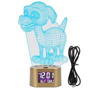 LIYJTK ACRILICO CARTOON NOTTE CHIARO ALLARME CHIARO OROLOGIO CALENDARIO PERPETUALE DISPLAY RGB LUCE PER LA CAMERA DEI BAMBINI