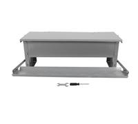 LIYJTK Alimentatore di Pollo Automatico Acciaio di Grande capacità Resistente all'Acqua Alimentatore pollame distributore con Coperchio per Agricoltura