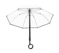 LIYJTK Clear Umbrella Water Sprayer Push Pull Lightweight Transparent Rain Umbrella with Circular Handle for for Wedding Brolly Clear Ladies Mens Unisex Party