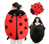 LIYJTK Coccinella indossabile peluche cuscino gigante rimovibile grazioso sonno caldo oversize oversize da 60 cm 23 pollici donazione da stress decorativo casa (60 cm)