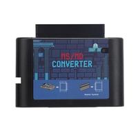 LIYJTK Convertitore di videocassette per convertitore di schede di gioco da MS a MD per 5 3 2 Genesis Mega Drive (Nera)