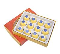 LIYJTK Decorazione per palline da allenamento da golf con nastro colorato, ideale per interni ed esterni, per cerimonie e regali. (Palline con nastro giallo, confezione da 12 pezzi)