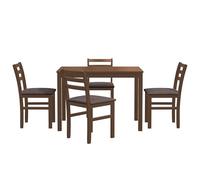 LIYJTK ELEGANTE SET DA PRANZO CON SEDIE IMBOTTITE ENORMI, PERFETTE PER LA SALA DA PRANZO E LA, CUSCINO MARRONE E COMPLETO NERO PER L'ARREDAMENTO DELLA CASA (Rovere antico)