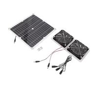 LIYJTK Fan Pannello per Pannelli Solare Ventola a Doppio Tempo di intemperie con Cavo di Estensione Esterno Piccolo pollaio Serra
