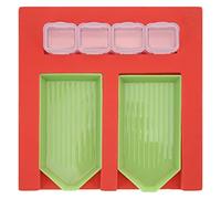 LIYJTK Gioielli di spugna in plastica rossa del vassoio rino che producono un design di carrelli portatile per perline