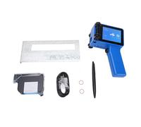LIYJTK Handheld Inkjet Coder Blue HD LED 4.3 Inch Touch Screen Portable Inkjet Printer Gun with Smart Quad CPU High Capacity Battery for Supermarket Express Warehouse Logistics