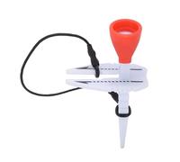 LIYJTK Height Adjustable Tee with Marker ABS Ball Tee Aiming Direction Practice Accessory for Training in Golf Driving Range (Red)