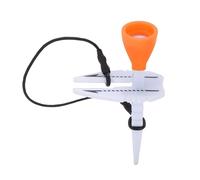 LIYJTK Height Adjustable Tee with Marker ABS Ball Tee Aiming Direction Practice Accessory for Training in Golf Driving Range (Orange)