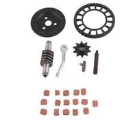 LIYJTK KIT INGRANAGGI ALBERO FRIZIONE CATENA DI TRASMISSIONE IN LEGA DI METALLO LEVA ASTA INGRANAGGI SPINTA A SFERA SET 66CC 80CC BICI MOTORIZZATA