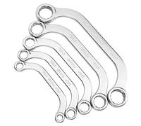LIYJTK Kit per chiavi metriche mezza luna Chrome Vanadio Steel Spanner Set Auto Repair Double Ending