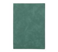 LIYJTK Notebook in pelle PU rivestiti A5 Notebook di rivista leggera per la scuola per uffici aziendali (Verde scuro)