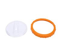 LIYJTK P07018 Orange Nut with P07019 Clear Lid Pool Sand Filter Pump Replacement Accessory Durable Plastic Set for Pool Sand Filter Valve Head Cover Maintenance