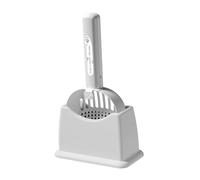 LIYJTK Paletta automatica per lettiera per gatti con supporto Lampada di sterilizzazione a raggi ultravioletti Ricarica di tipo C Paletta per cacca di gattino appesa Setaccio per cacca