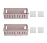 LIYJTK Porta a parete Scappato a parete Organizzatore di manuali Organizzatore Forniture per il bagno per la casa Cucina in plastica Colore di caffè leggero 10.6x4.3x3.5in