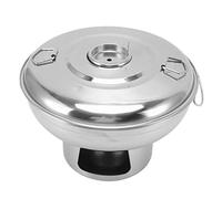 LIYJTK Portabel carbone caldo in acciaio inossidabile in acciaio inossidabile pentola di ghiaccio asciutto una persona tè da tè a vaso caldo design per vari piano cottura (Argento)