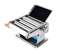 LIYJTK Professional Stainless Steel Noodle Maker Pasta Machine Dough Sheeter with 3 Blades 9 Gear Thickness Adjustable for Home Kitchen Restaurant Use Silver 3600g