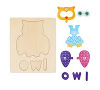 LIYJTK Puzzle di Animali in Legno Colore cognizione Sviluppo intellettuale, Bordi più fluidi per Bambini Giocattoli per la casa