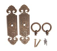 LIYJTK Ricchezza vintage ricchezza prosperità antica manico cassetto Drass pull cabinet 2 set di buona fortuna per l'arredamento dell'ufficio home office retrò