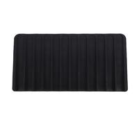 LIYJTK Self Draining Silicone Dish Drying Mat Kitchen Counter Protector Multi Functional Trivet Drain Pad Food Grade Safe 15.4x7.9 Inches (Black)