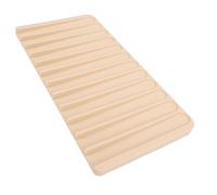 LIYJTK Self Draining Silicone Dish Drying Mat Kitchen Counter Protector Multi Functional Trivet Drain Pad Food Grade Safe 15.4x7.9 Inches (Beige)