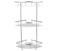 LIYJTK Shower Rack Bathroom Shelf Easy Install Space Aluminum 3 Tiers Corner Organizer Toilet