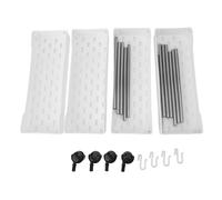 LIYJTK Slim Rolling Storage Cart 4 Tier Bathroom Organizer Mobile Shelving Unit Utility Cart Tower Rack for Kitchen Laundry Narrow Places Gap Type PP Stainless Steel 12.5cm Mesh Baskets (Bianca)