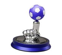 LIYJTK Solar Powered Car Air Freshener Rotating Soccer Ball Essential Oil Diffuser for Car Interior Decor Drivers Fans Blue Alloy