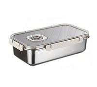 LIYJTK Stainless Steel Bread Box with Time Recording Dial | Keep bread fresh in an airtight stainless steel bread box on your counter with a time recording dial to track storage dates