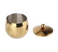 LIYJTK Sugar Bowl with Lid,Stainless Steel Spice Jar Home Spice Jar,Large Stainless Steel Sugar Bowl Spice Jar With Lid Storage For Salt Candy Coffee Dishwasher Safe for Kitchen (Gold)