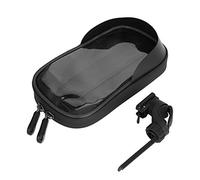 LIYJTK SUPPORTO PER TELEFONO CON RUOTA SU BICI BORSA DA SUPPORTO IMPERMEABILE PACCHETTO ANTERIORE PER BICICLETTA SUPPORTO PER LA NAVIGAZIONE PER IL CICLISMO NERO ROSSO (Staffa di tipo C nera)