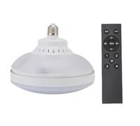 LIYJTK Ventilatore da soffitto con luce a LED, telecomando, temperatura colore a basso rumore, regolabile, con regolazione continua, per camera da letto, interni ed esterni (Bianca)