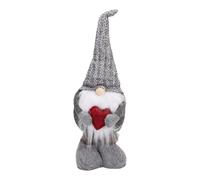LIYJTK Xmas Standing Gnomes with Retractable Legs Faceless Gnome Doll Plush Decoration for Holiday Home Table Mantel Display Acrylon Polyester 52cm (Gray)