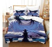 Liyoky 3D Con Stampa Di Death Note Biancheria Da Letto 3 Pezzi Copripiumino Con Cerniera E Federe Per Ragazzi E Ragazze,coppie,camera Da Letto,decorazione Single（140x200cm）