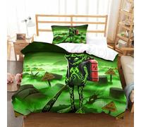 Liyoky Stampa 3D Italian Brainrot，Tung Tung Tung Sahur Biancheria Da Letto 3 Pezzi Set Copripiumino E Federa Coordinata Per Ragazzi E Ragazze,coppie,camera Da Letto,decorazione Single（135x200cm）