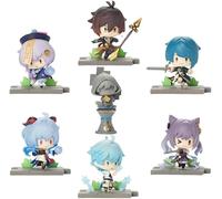 Liyue Chapter Action Figure Set Zhongli Qiqi Anime Figures Character Figurine Figurine PVC Statue Collection Decoration Model Gift 2.4'' (A)