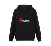 LIYUEJIUBA Gear of War Men's Black Hooded Unisex Sweatshirt L