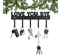 liyun Love You Bye - Gancio portachiavi da parete in metallo, con 2 chiodi e tappi, per chiavi, cappotti, cappelli, facile installazione, ideale come decorazione per l'ingresso e l'organizzazione