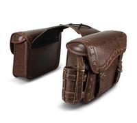 LIYUWNB Borse Laterali Moto Compatibile con Yamaha per Suzuki Moto Laterali Sella Bagaglio Borsone per Viaggio Portaoggetti Borsa Portautensili(Brown)