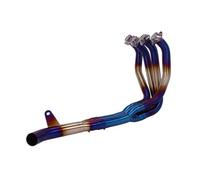 LIYUWNB Moto Silenziatore per Z900 2017 2018 2019 2020 Sistema Scarico Completo Moto Modifica Collegare Il Tubo Collegamento Centrale Anteriore Senza Silenziatore(Blue)